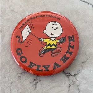 GO FLY A KITE Charlie Brown Vintage Pin